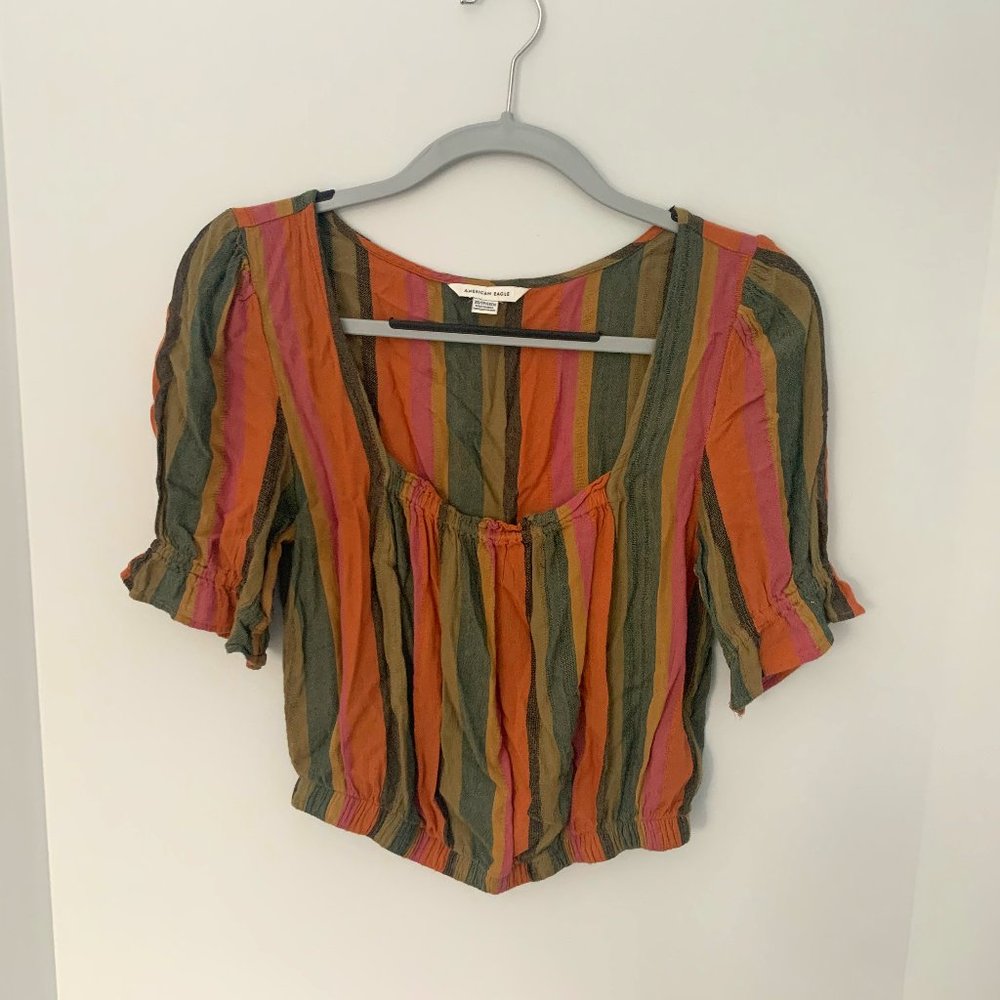 Poof Sleeve Crop Top